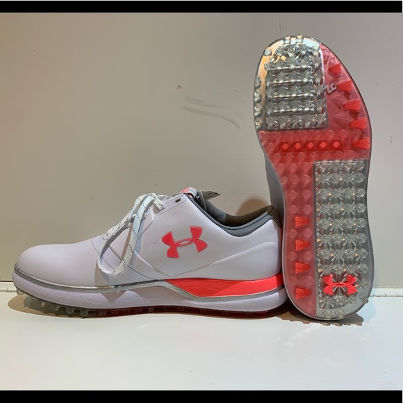 pink and white under armour shoes